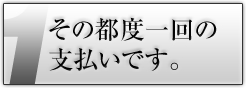 その都度一回のお支払いです。
